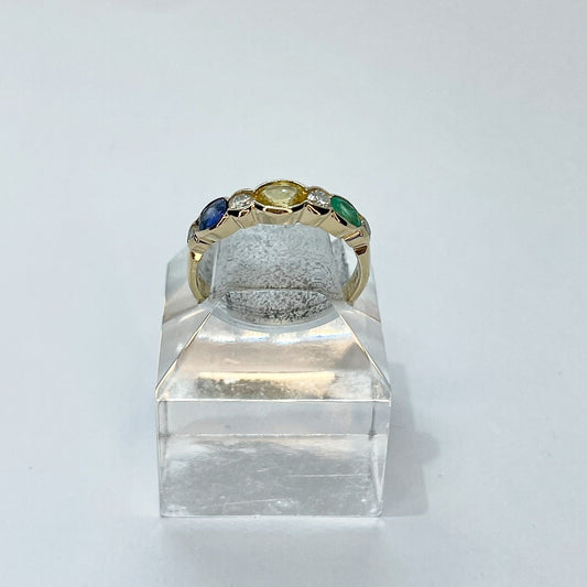 14K Gemstone Stacker Ring