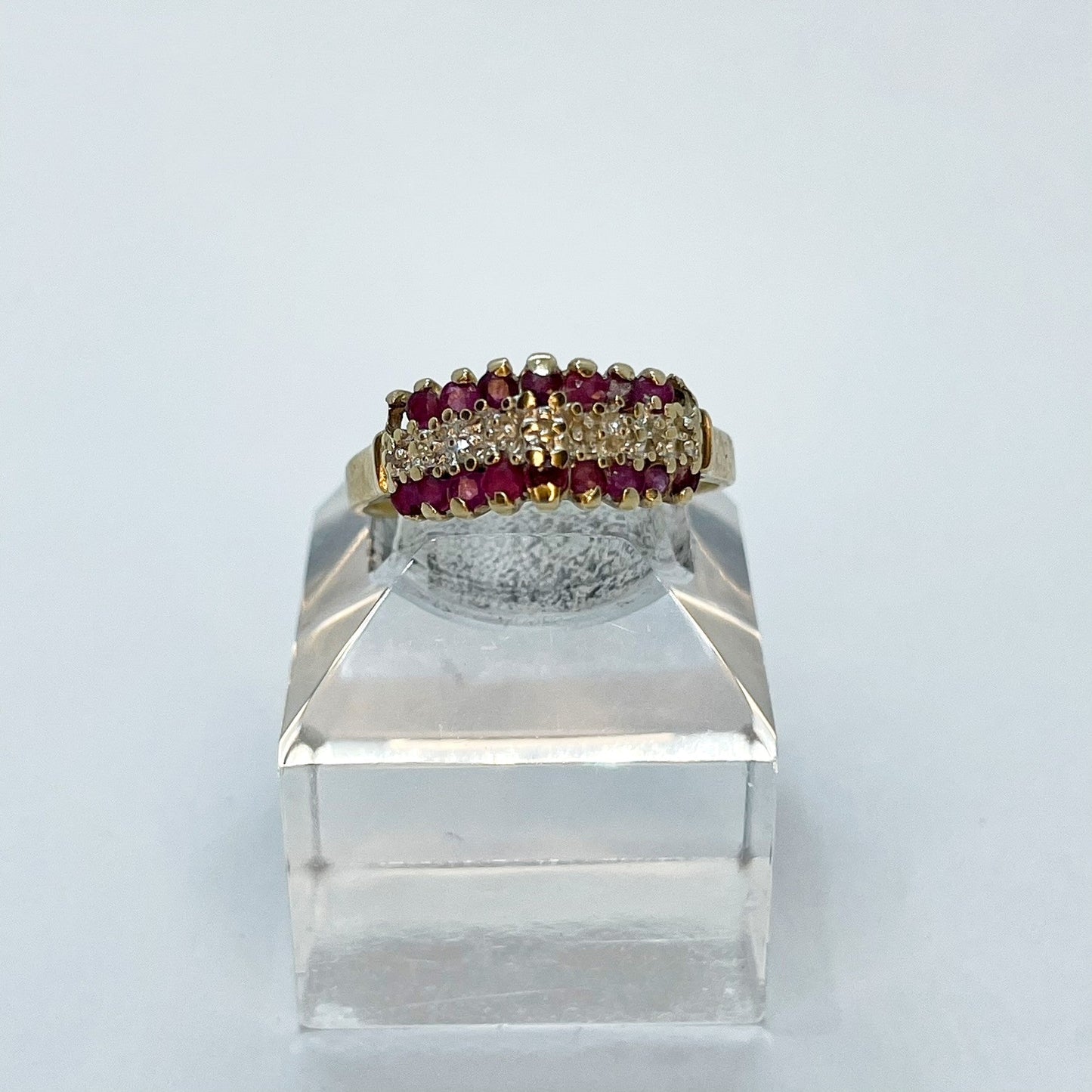 10K Ruby and Diamond Diamonte Ring