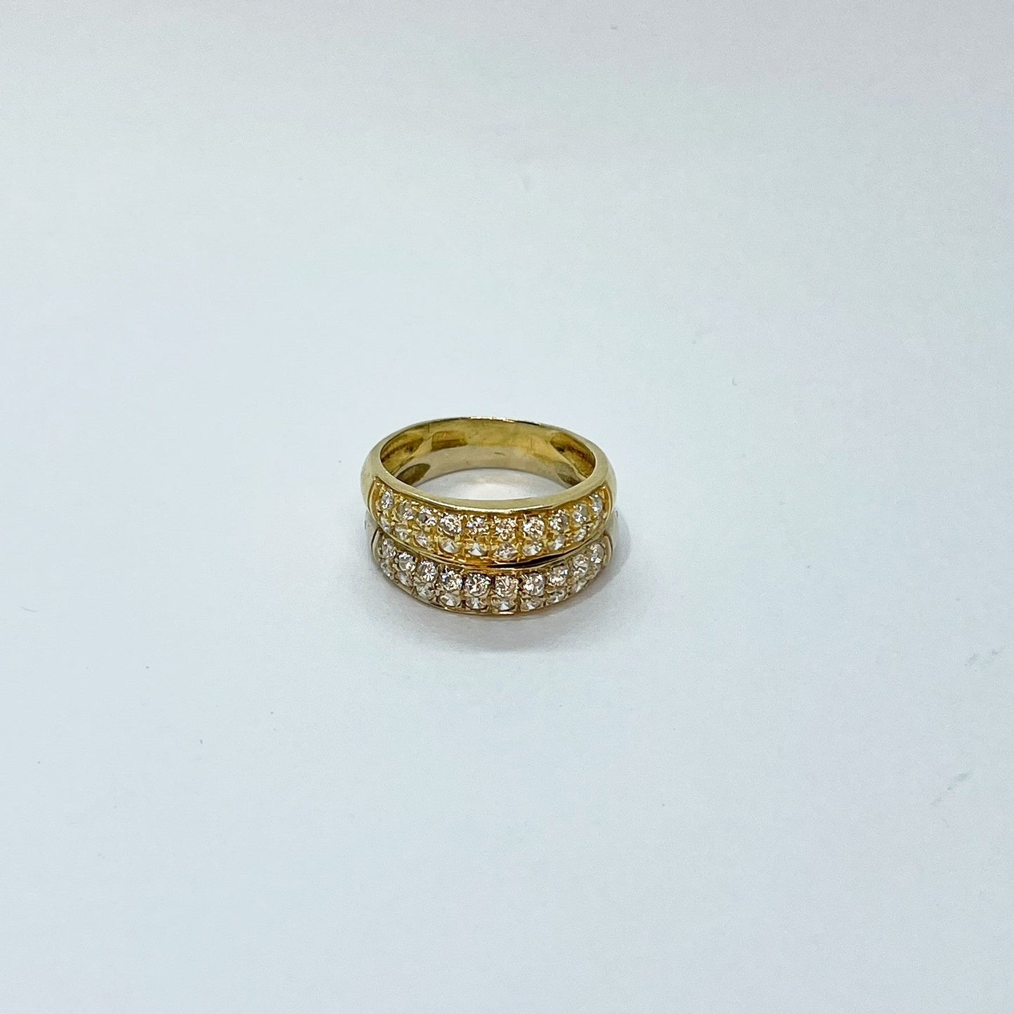 18K Two-Tone Stacked Band Ring