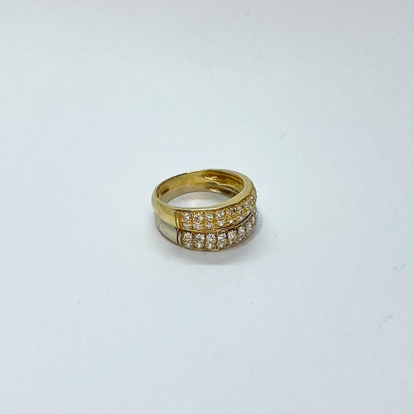 18K Two-Tone Stacked Band Ring