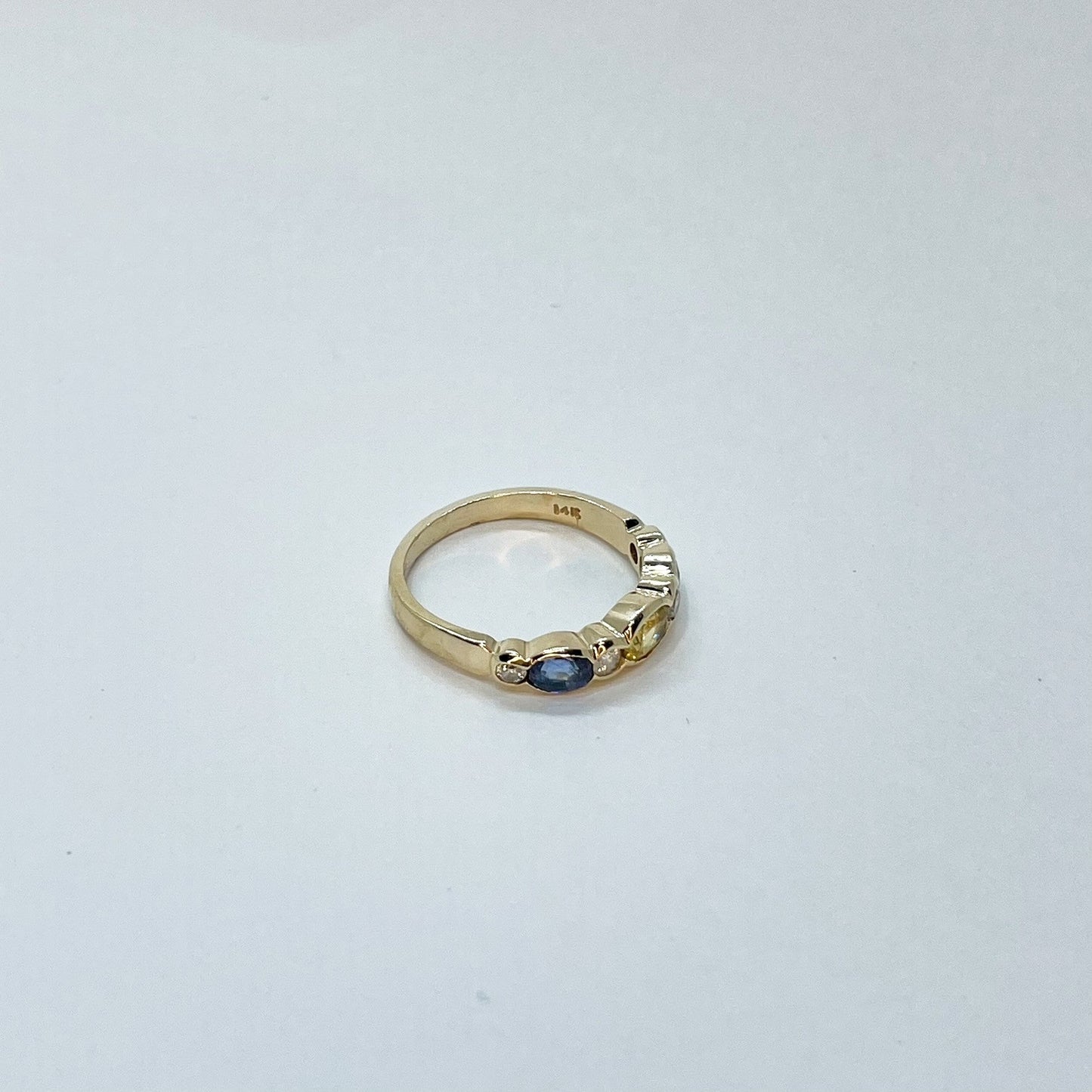 14K Gemstone Stacker Ring