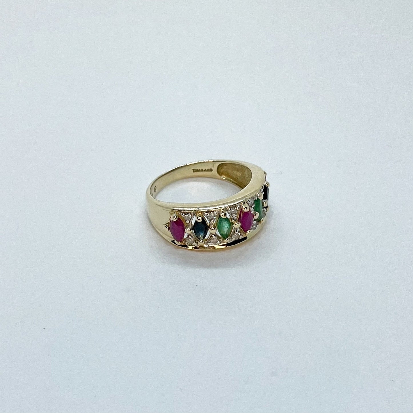 14K Gemstone Tiara Style Ring