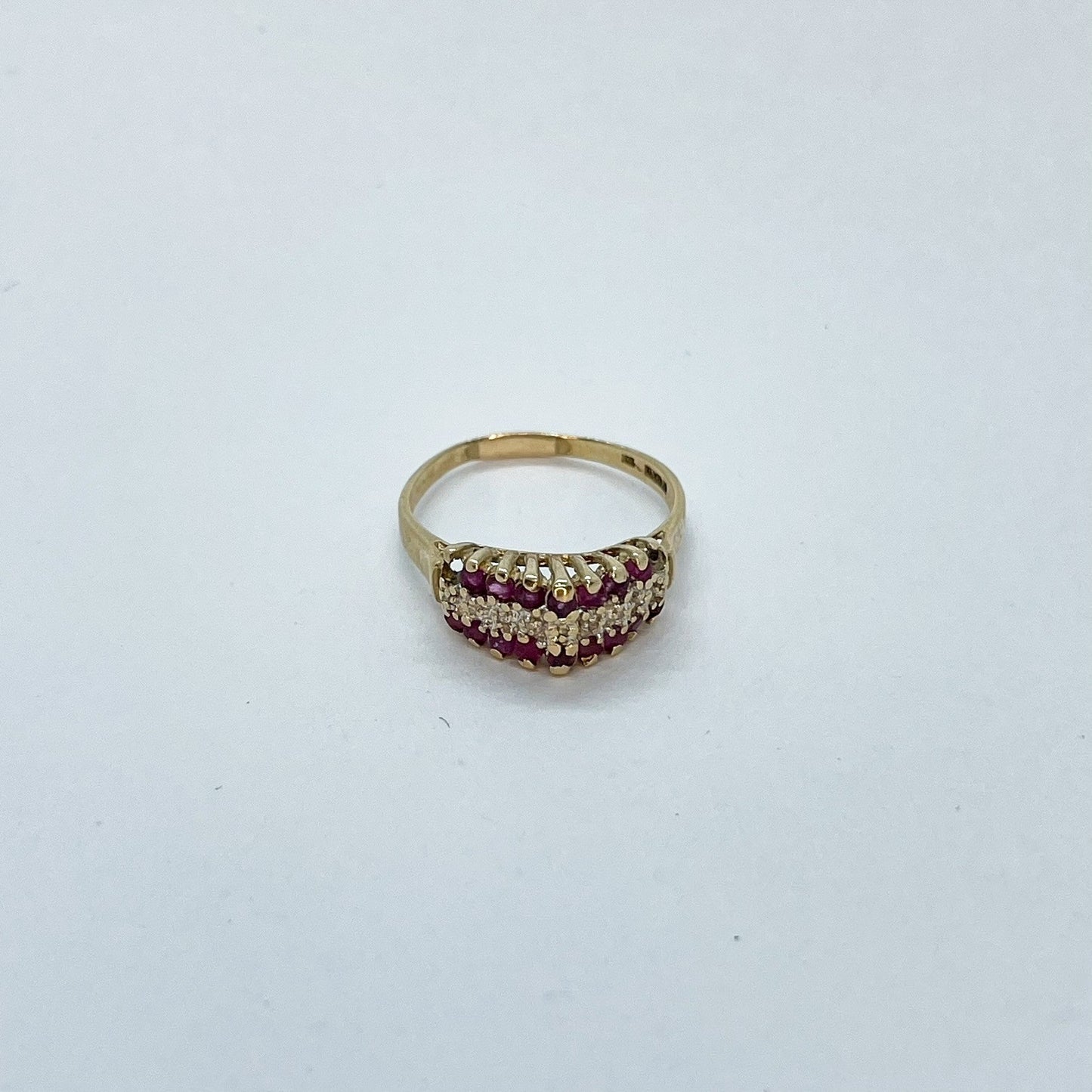 10K Ruby and Diamond Diamonte Ring